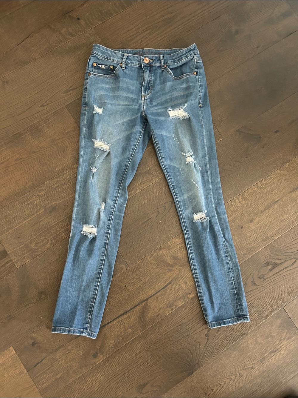 JAG JEANS Women’s Distressed Blue Skinny Ripped Jeans Size 8